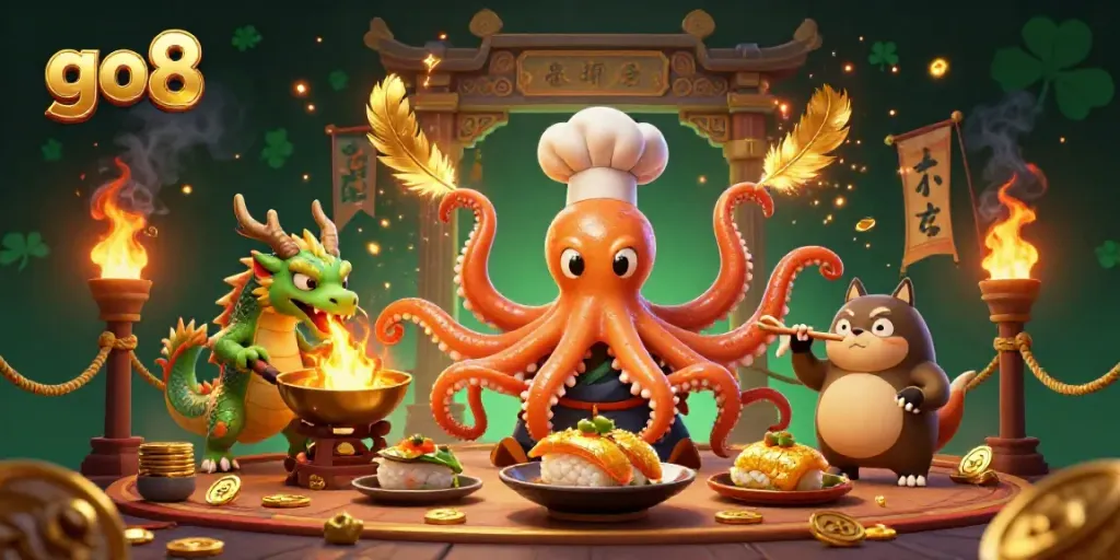 Engage with the go8 online casino world in an exciting illustrated scene showcasing dynamic characters and casino elements.