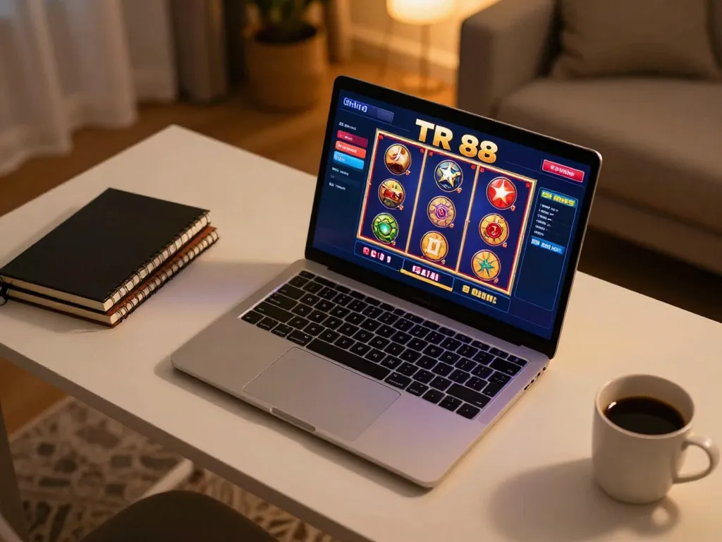 Players enjoy vibrant games on the TR 88 platform in a cozy home setting.