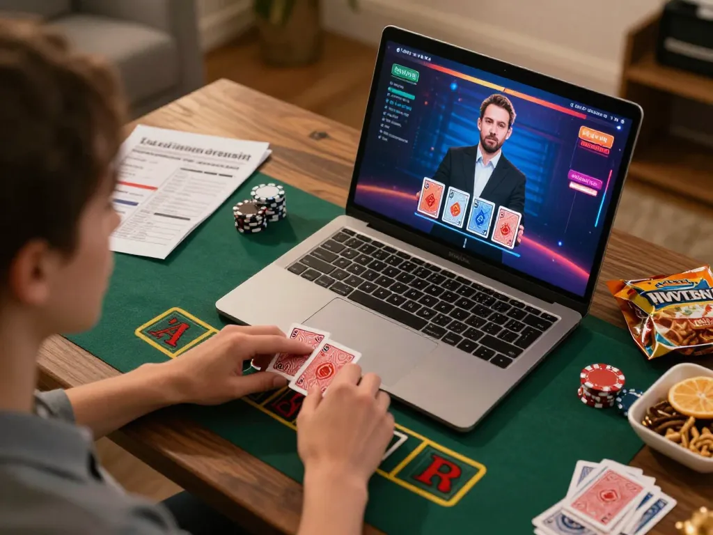 Fun88 players enjoying live dealer blackjack while strategizing their bets from home.