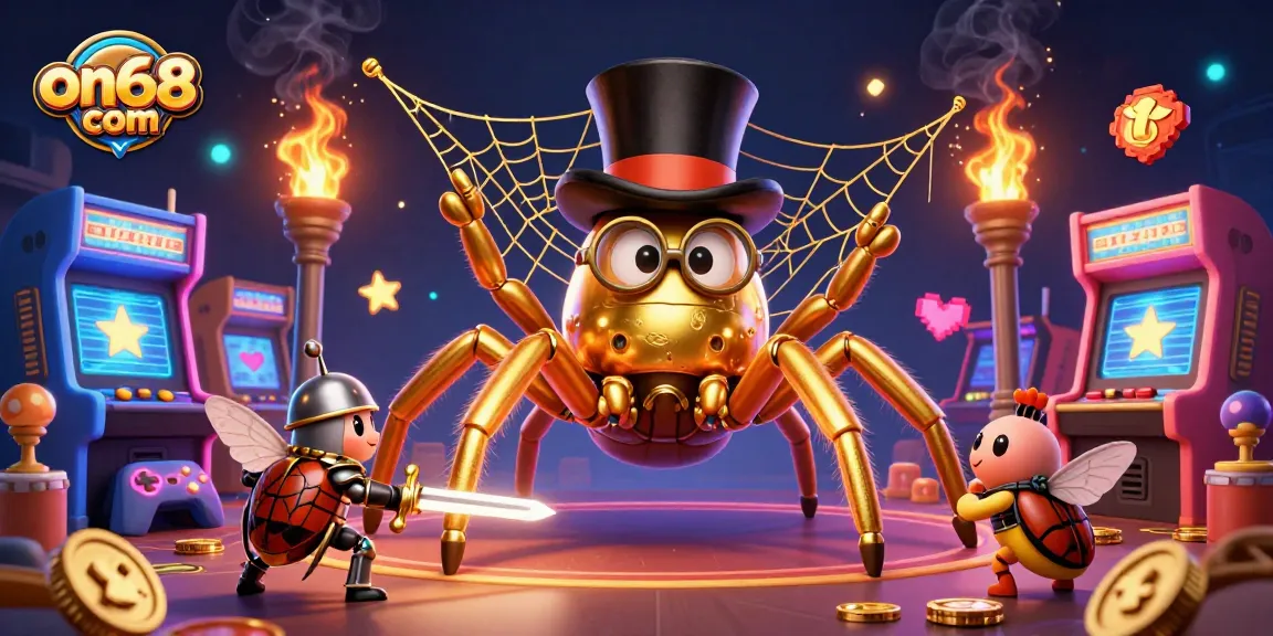 Experience the excitement of gaming at on68 com with a vibrant 3D casino illustration.