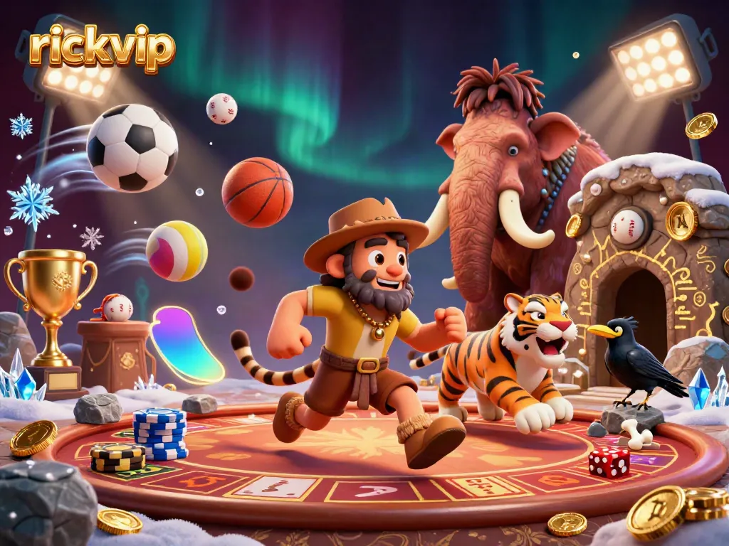 Experience the thrilling world of rickvip with 3D characters engaging in a lively casino atmosphere.