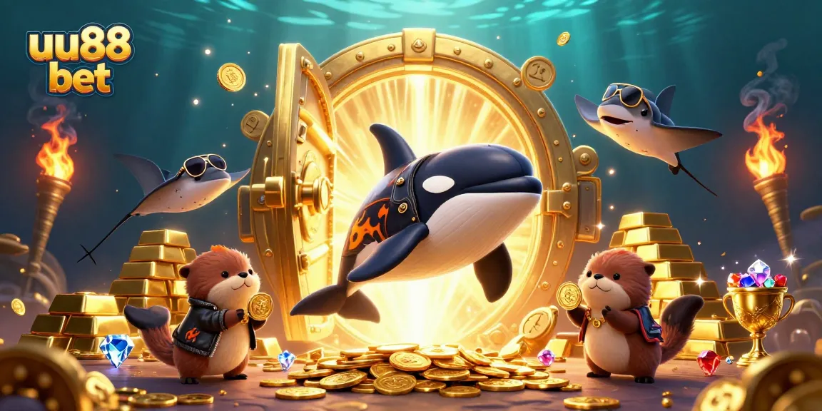 Experience the excitement of uu88 bet with vibrant characters and treasure in this dynamic illustration.