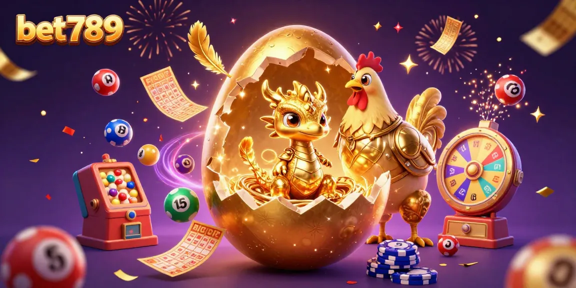 Experience thrilling wins with bet789 in this vibrant casino-themed illustration featuring a golden dragon.