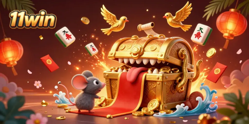 Engage in thrilling games at 11win, where a treasure chest mimics riches and lures adventurers.