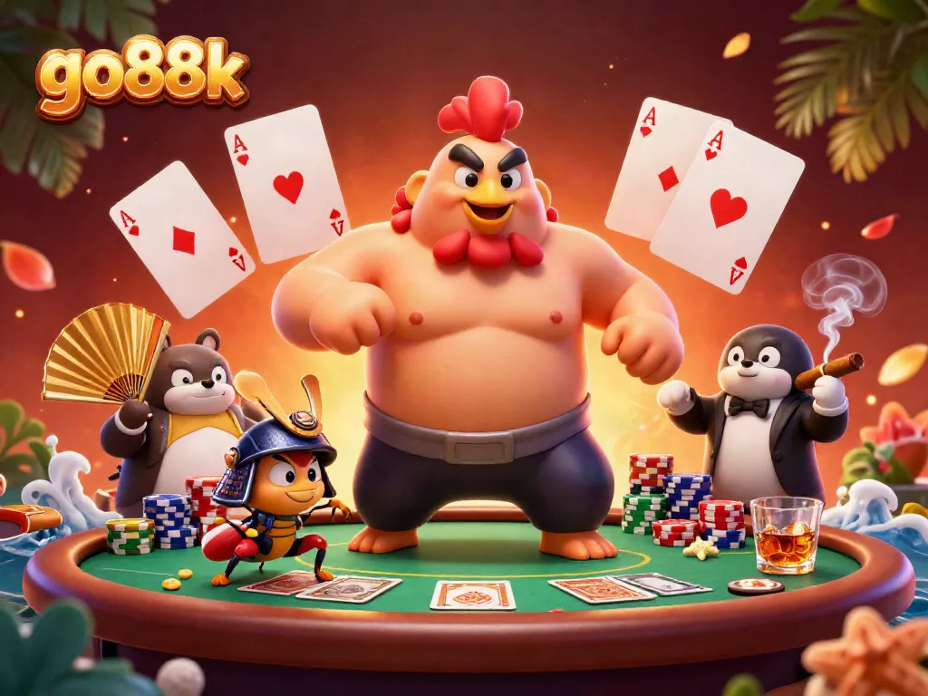 Engage with go88k's thrilling poker scene featuring powerful characters and dynamic gameplay elements.