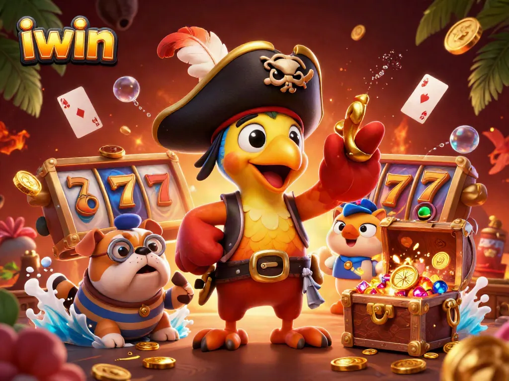 Play slots and win at iwin with a pirate-themed casino adventure.
