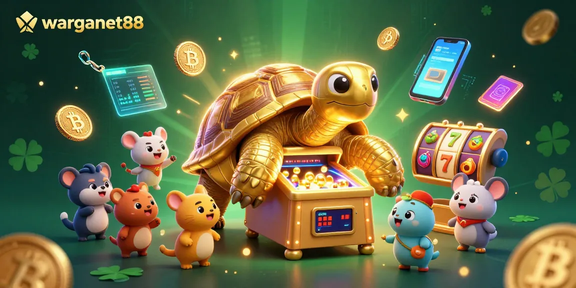 Experience thrilling gameplay with warganet88, featuring a golden tortoise pinball machine.