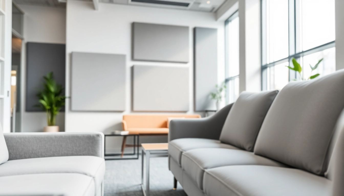 Acoustic Panels featured in a modern workspace design, enhancing sound absorption and aesthetics.