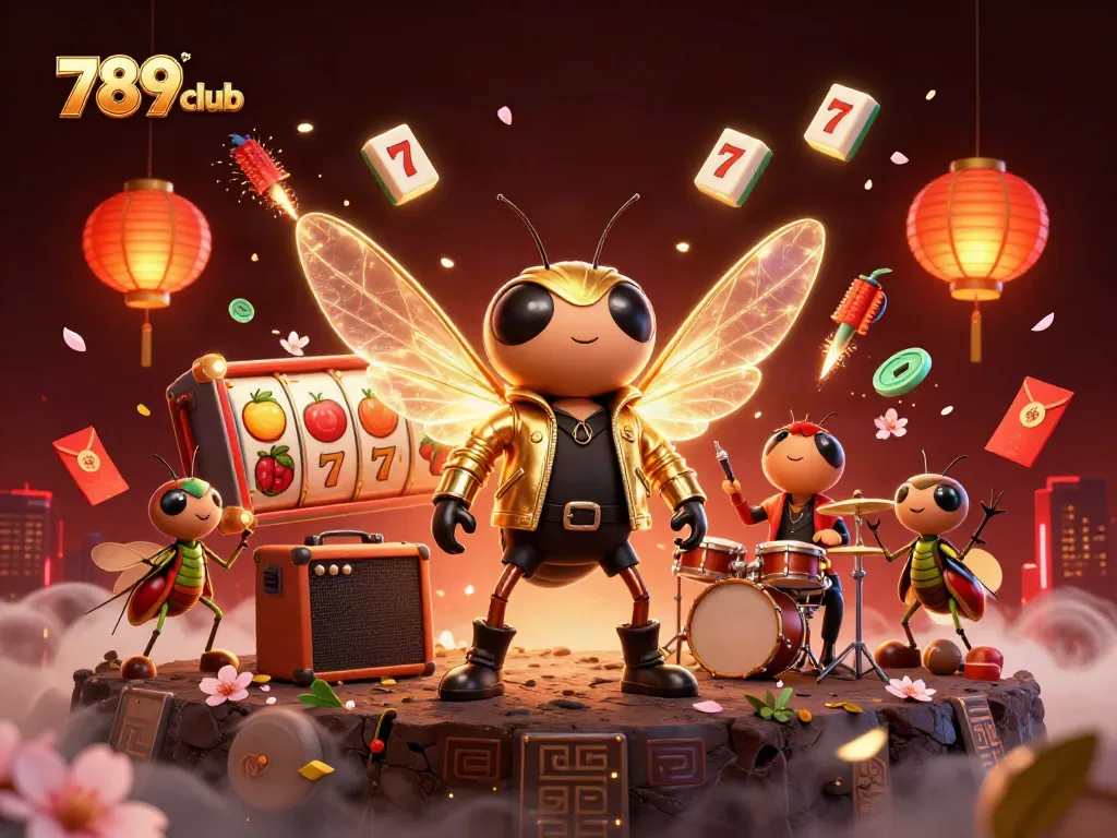 Experience the thrill of 789club with vibrant 3D characters in a dynamic casino scene.