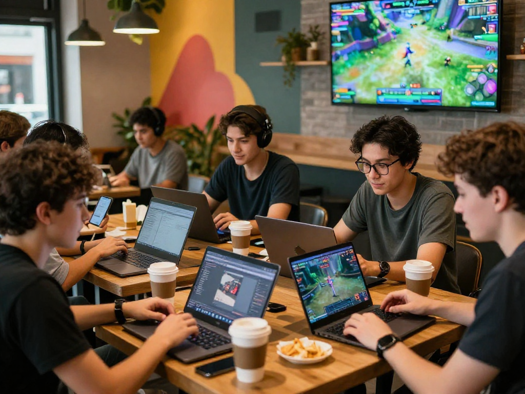 Community gathering for rokok88 login strategies in a vibrant café.