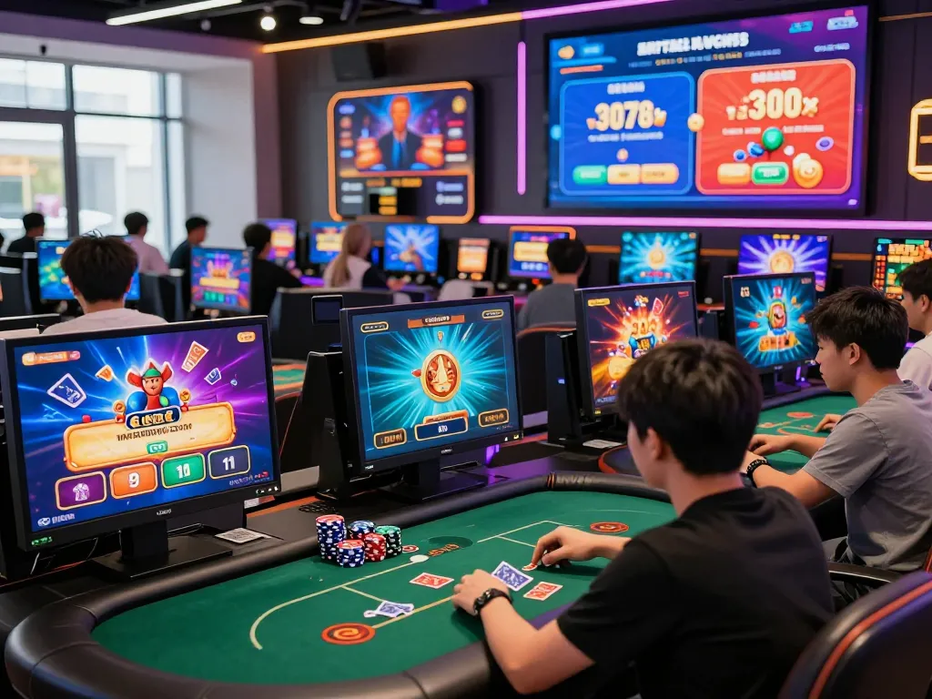 Engaged players enjoying a dynamic online gaming experience at Go88 casino.