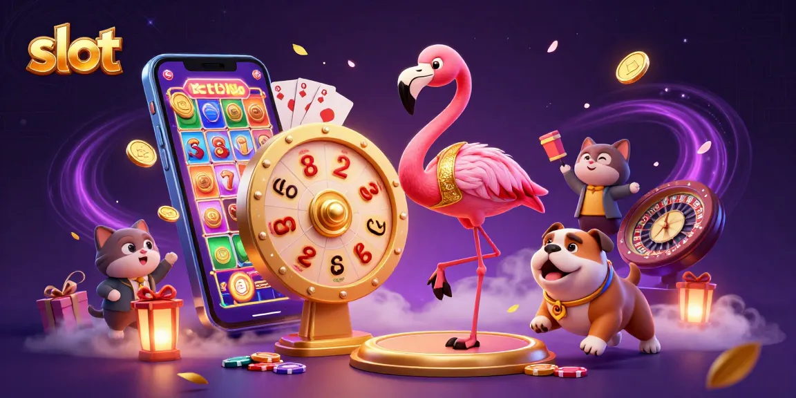 Spin slot reels and win prizes with our engaging casino game illustration featuring colorful characters.