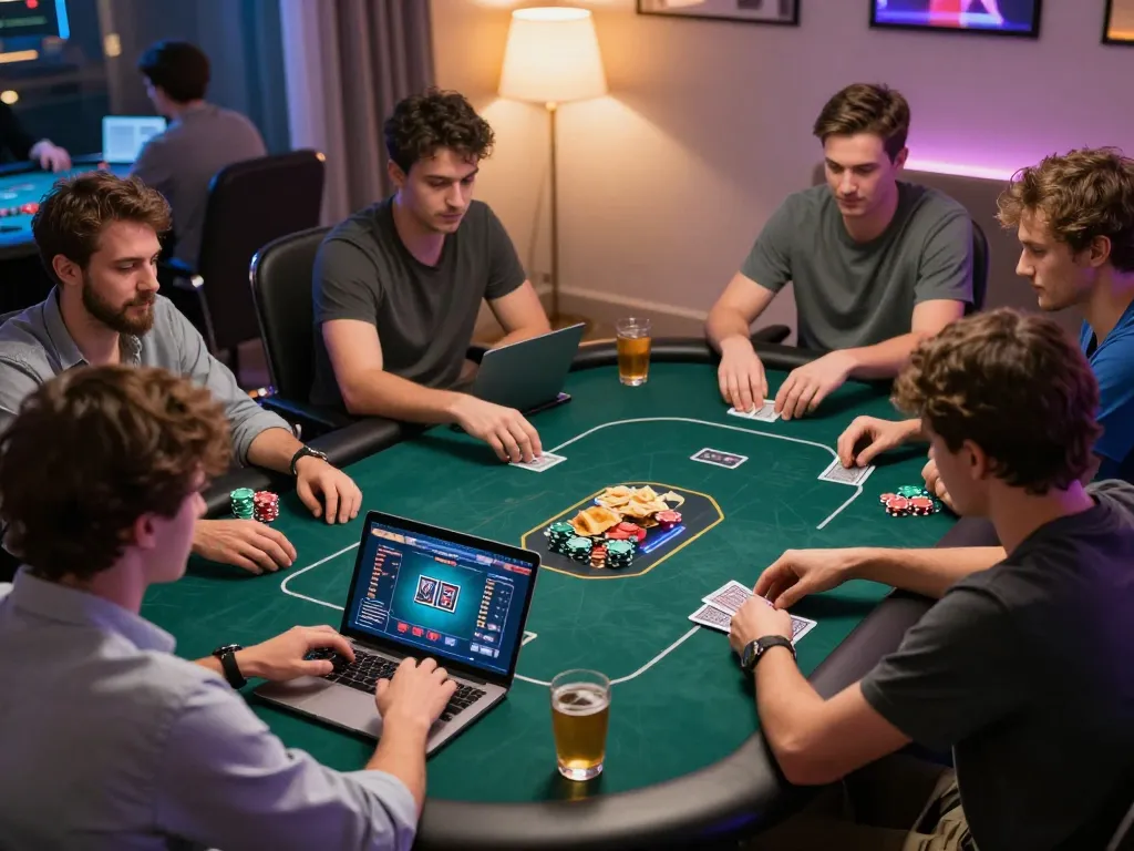 WALA88 poker players strategically betting during an online game with vibrant interface