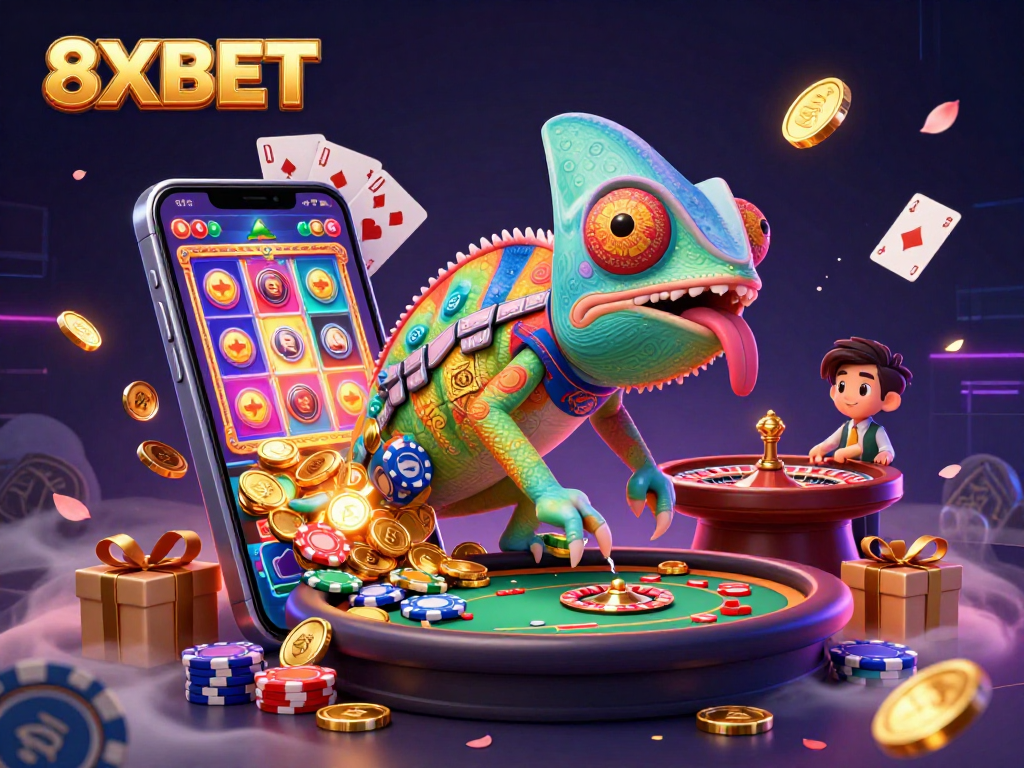 Engage with thrilling 8XBET gaming experiences featuring a vibrant casino environment.