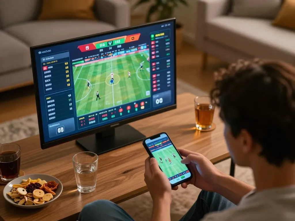 rokok88 login process in action on smartphone during home sports betting session.