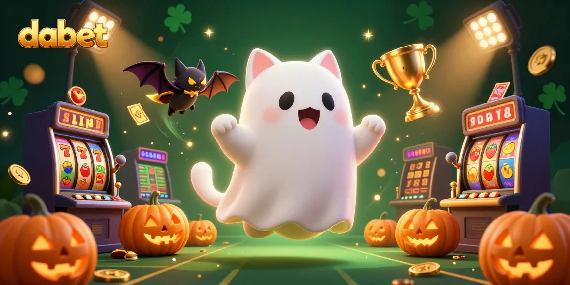 Experience thrilling wins at dabet with a ghost cat and vampire bat in a haunted slot casino.