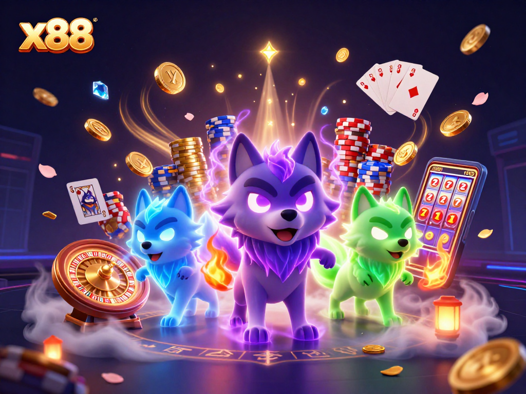 Win big with exciting x88 casino games featuring wolves and vibrant action elements!