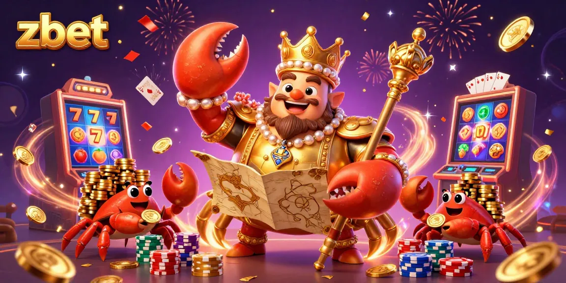 Experience captivating zbet slot action with golden crabs and vibrant casino elements.