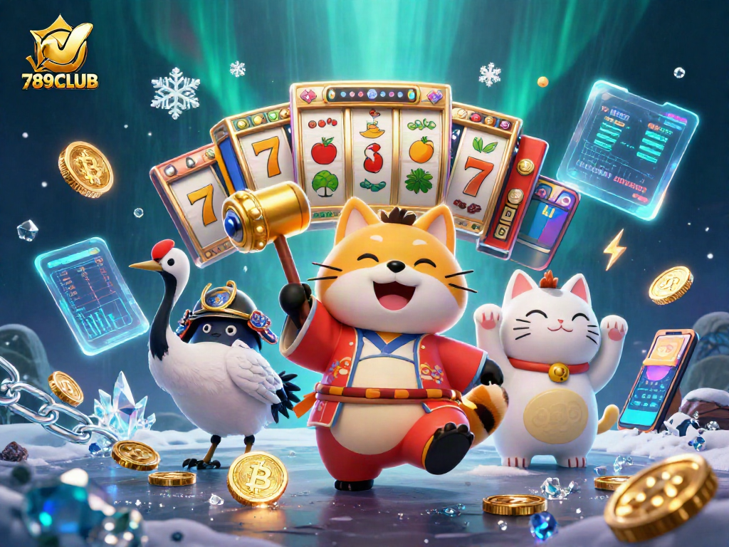 Engage in thrilling gameplay at 789CLUB with vibrant characters and colorful slot elements!
