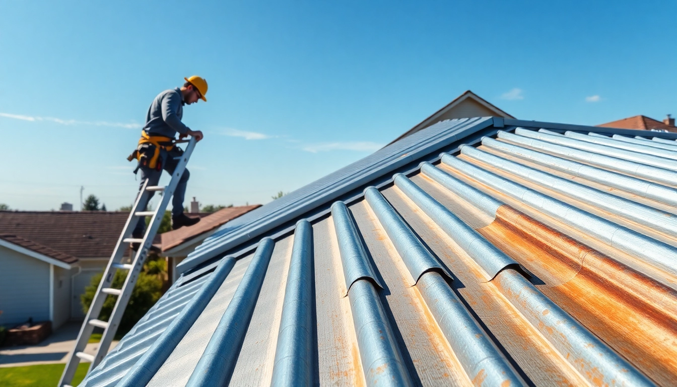 Metal roofing installation showcasing durable materials and professional workmanship.