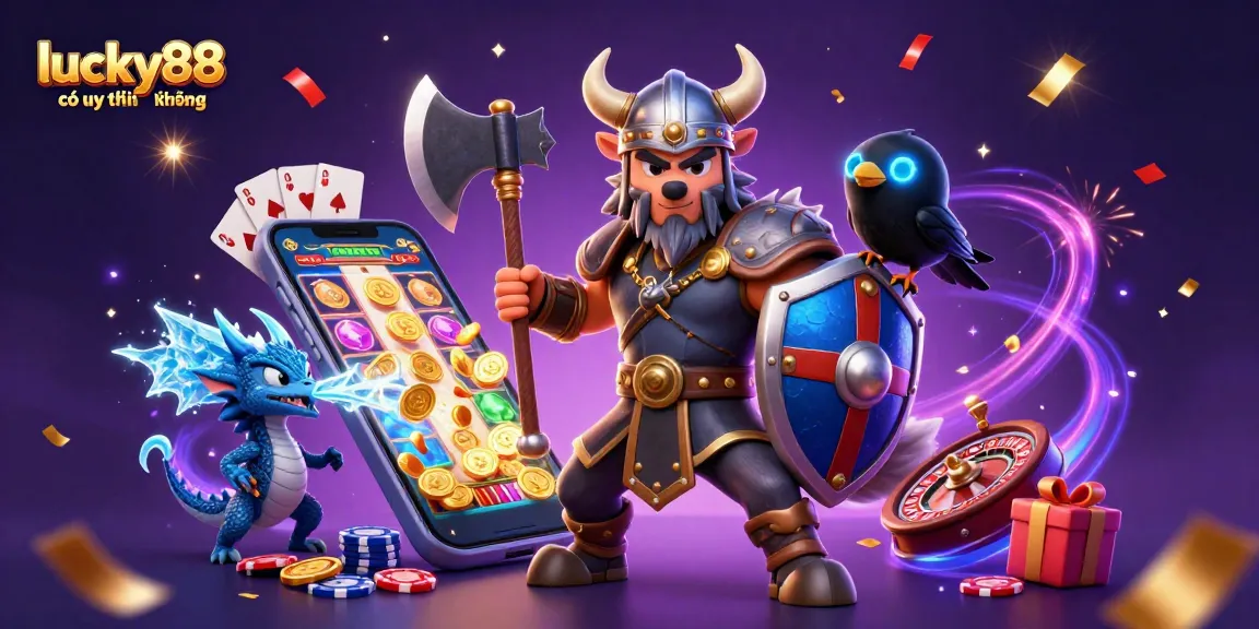 Experience exciting gaming with lucky88 có uy tín không featuring vibrant characters and dynamic casino elements.