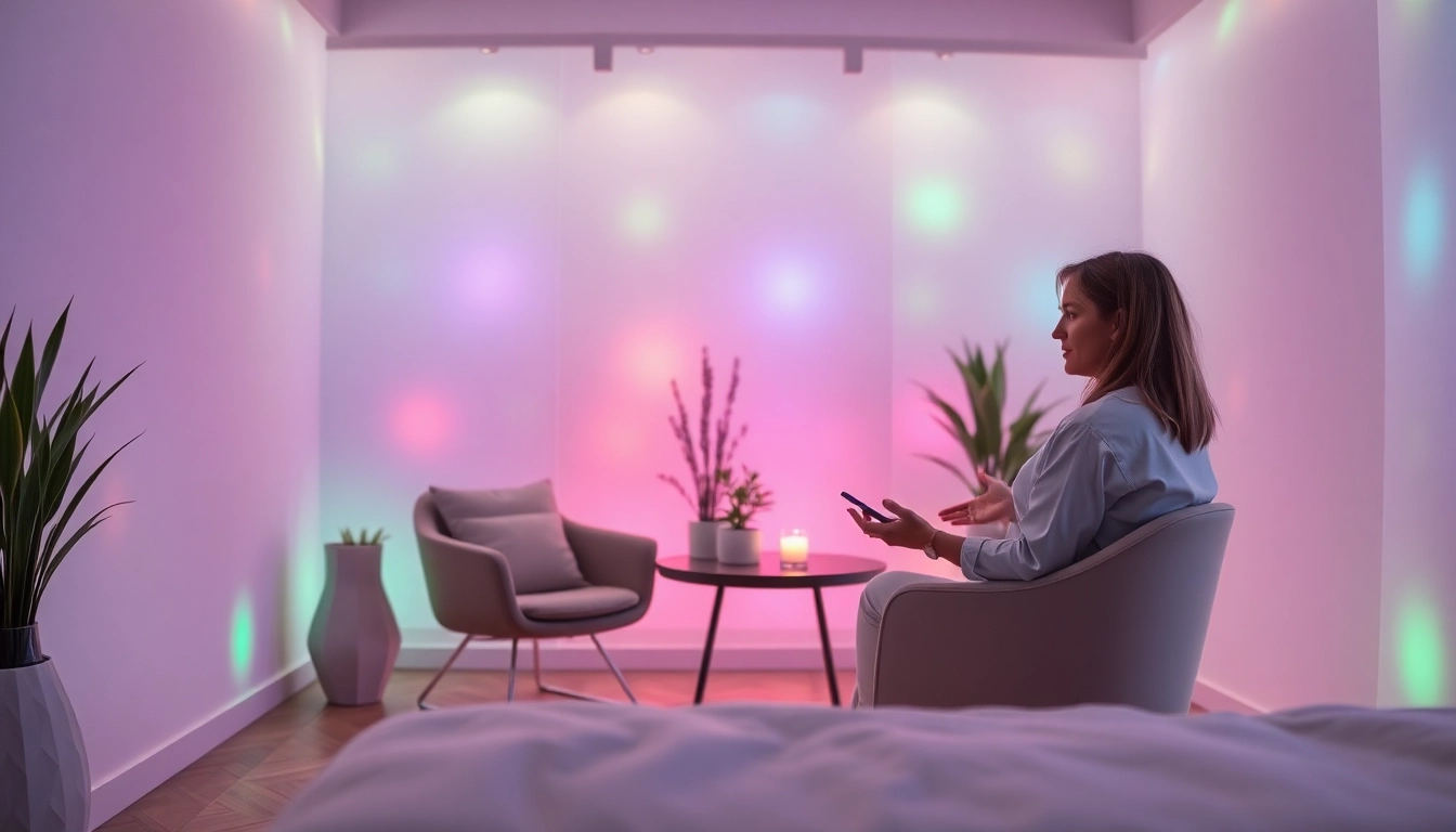 La chromothérapie Lausanne, une séance professionnelle de luminothérapie relaxante.