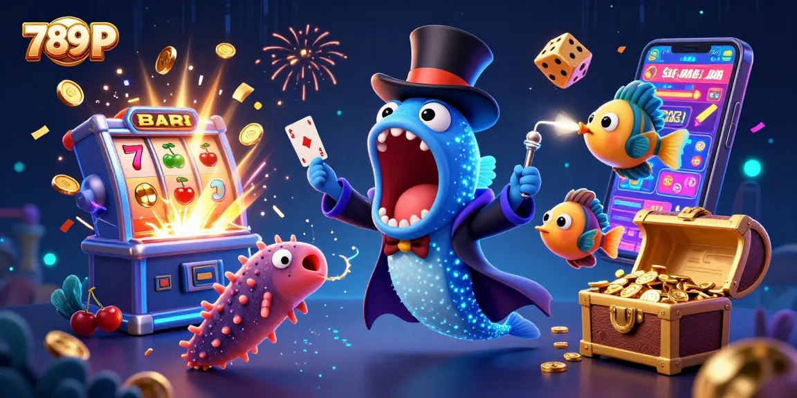 Immerse yourself in the thrilling world of 789 P with captivating deep-sea characters showcasing a vibrant online casino experience.