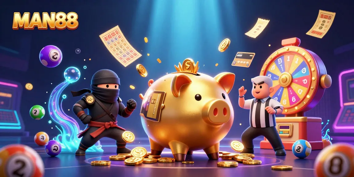 Experience the thrill of winning at MAN88 with vibrant characters and dynamic gambling elements.