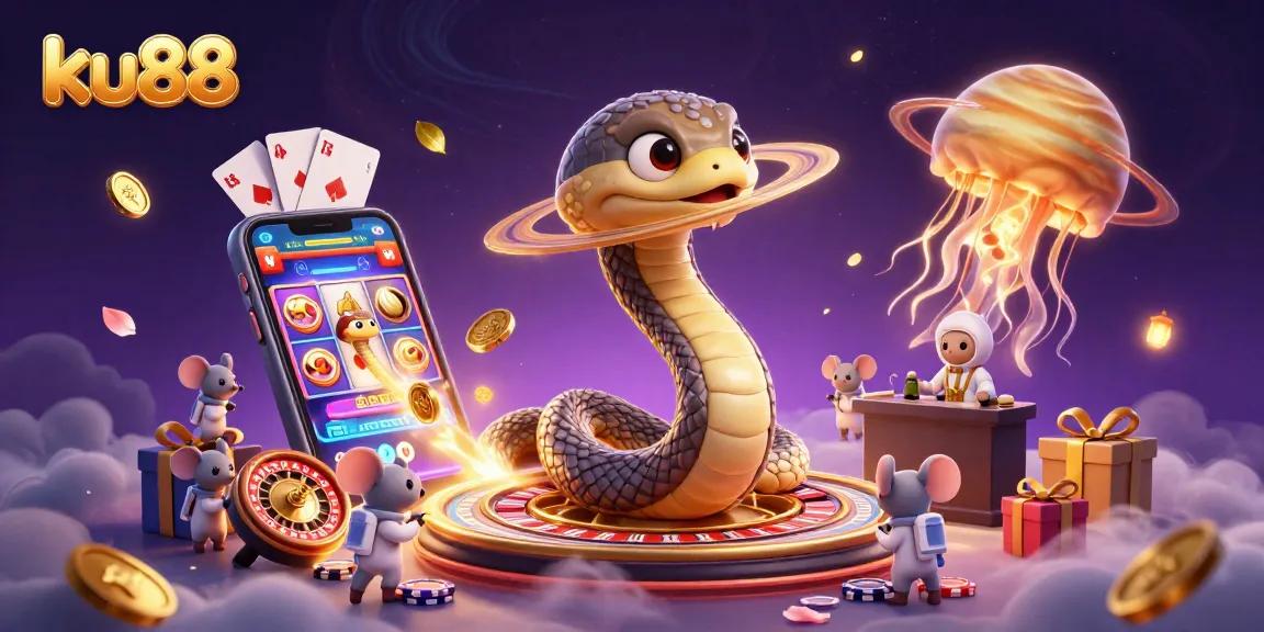 ku88 showcases a vibrant 3D casino scene with engaging characters and dynamic betting elements.