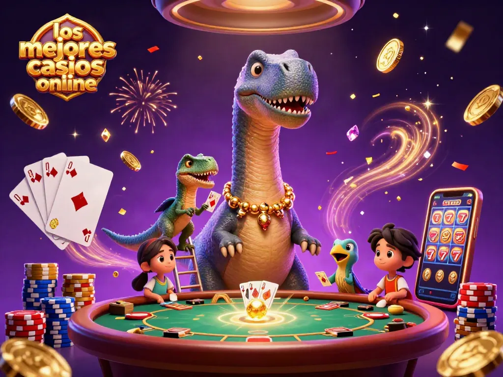 Vivi la emoción de los mejores casinos online con una ilustración cautivadora y vibrante.