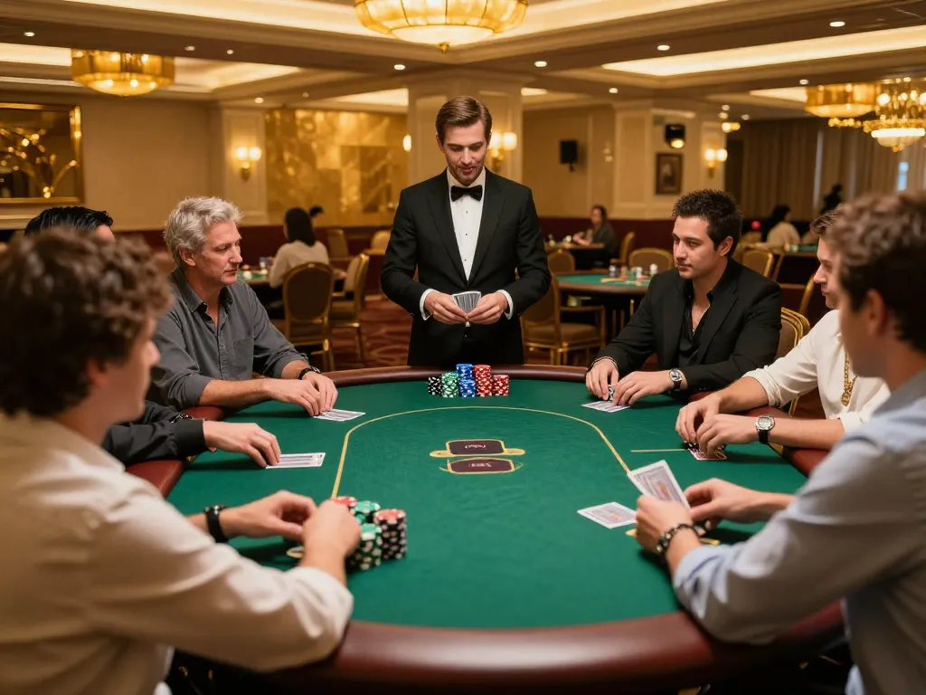 Experience high-stakes play at SC88 poker tables, engaging in strategic games with vibrant chips.