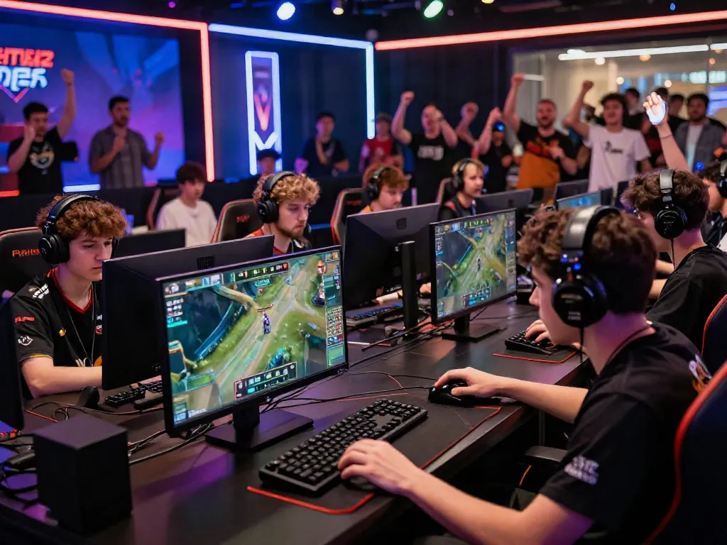 ku88 esports players immersed in competitive gaming environment