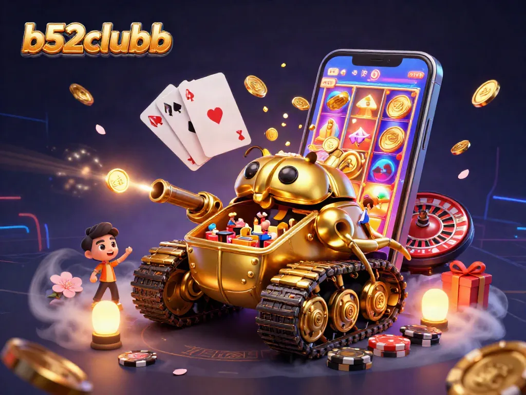B52clubb engages players with vibrant casino-themed adventures in an ultra-detailed 3D scene.