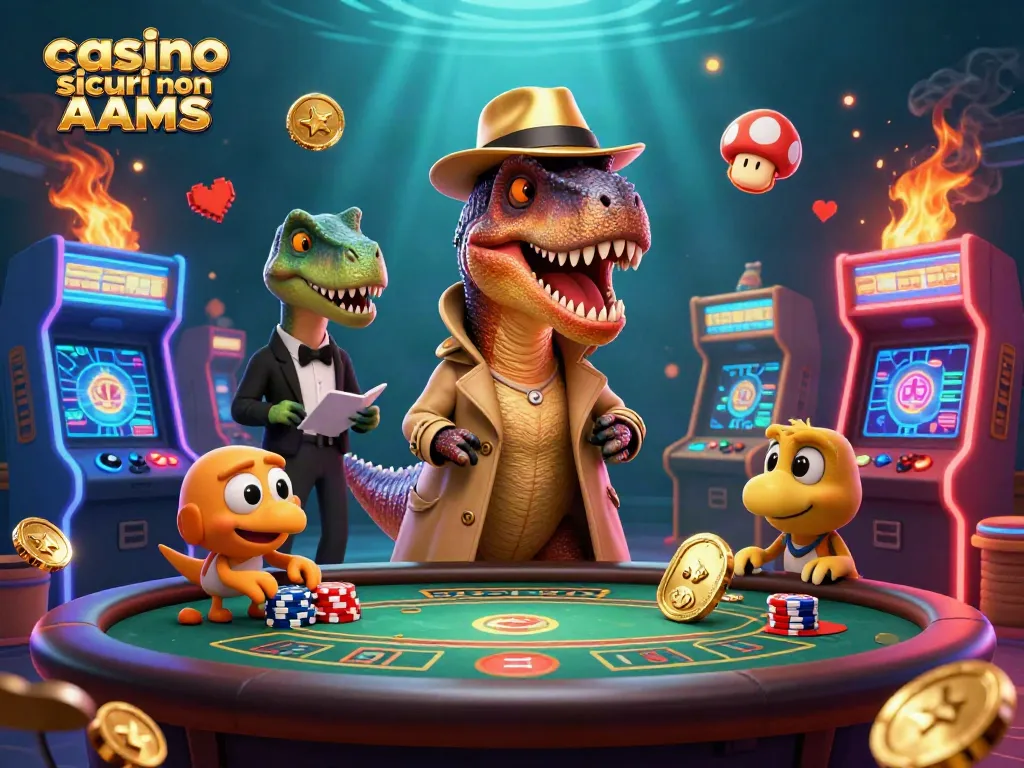 Scopri i migliori casino sicuri non AAMS con un velociraptor e divertenti elementi di gioco.