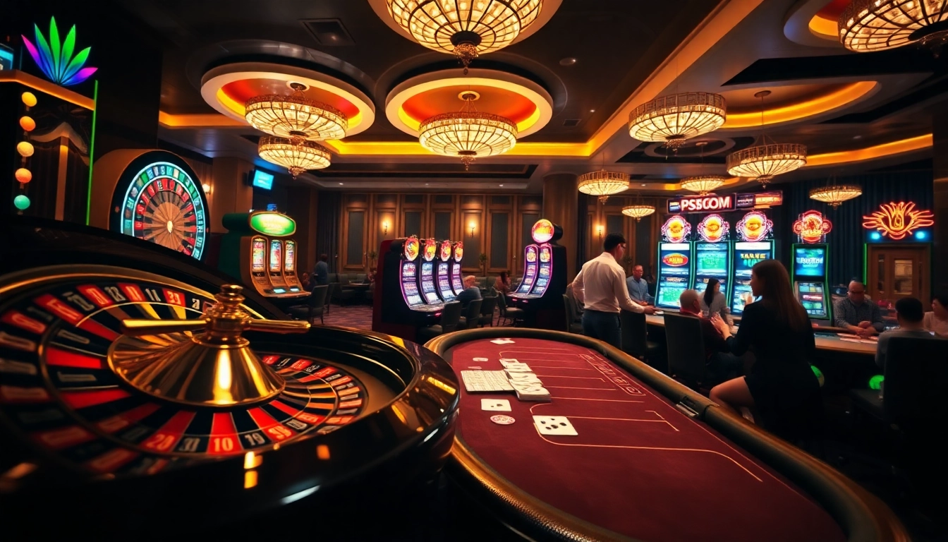 Experience thrilling online games at PS99COM with vibrant casino tables and chips.