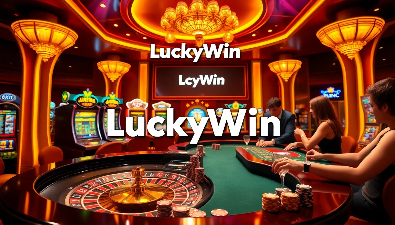 Winning at the LuckyWin casino with thrilling gameplay on a vibrant gaming floor.