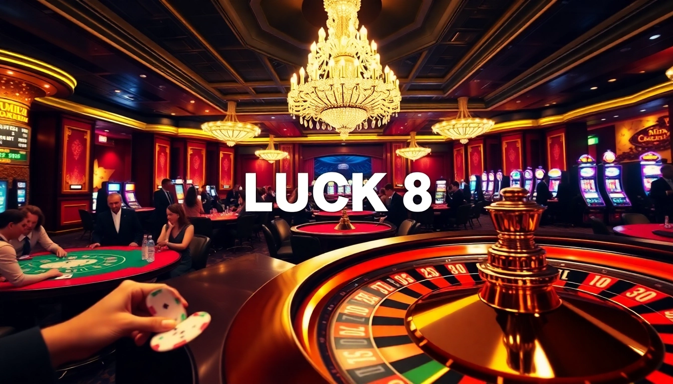 Experience the thrill of LUCK 8 with elegant casino games and vibrant atmosphere.