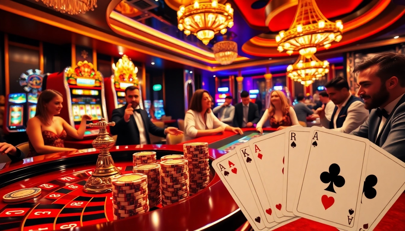 Excited players enjoying a game at Go8 casino's luxurious roulette table.