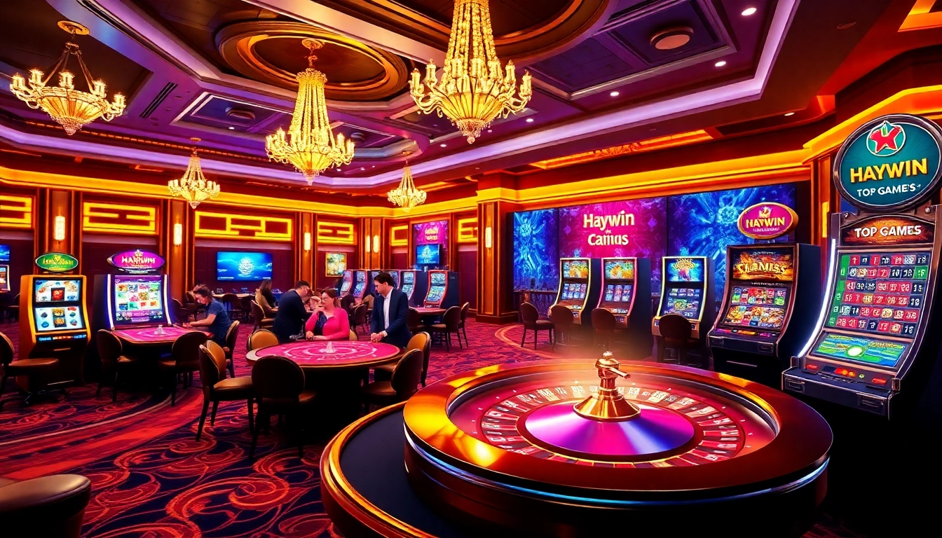 Experience Haywin's vibrant casino gameplay with intense poker action at a luxurious table.