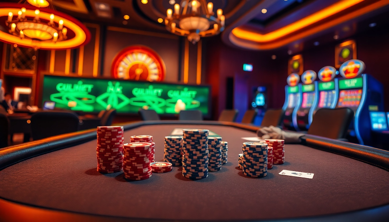 Engaging players analyzing Keo nha cai strategies at a vibrant poker table.