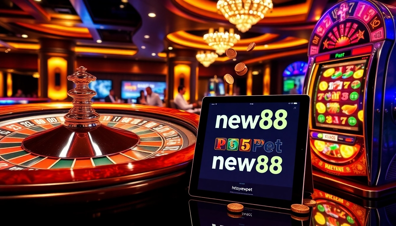 Experience the thrill of gambling with professional players at a casino inspired by https://new88.pet/.
